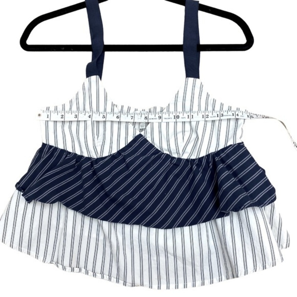 JOIE Blue Marjie Top in Dark Navy & porcelain - Picture 7 of 12